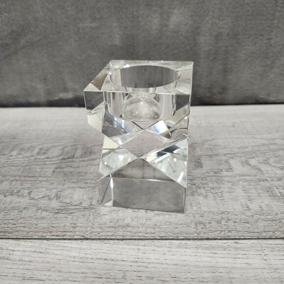 Oleg Cassini Crystal Votive Candle Holder with Signature - Picture 3 of 16